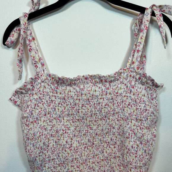 Draper James | Floral Bow Strapped Smocked Dress - Picture 3 of 8